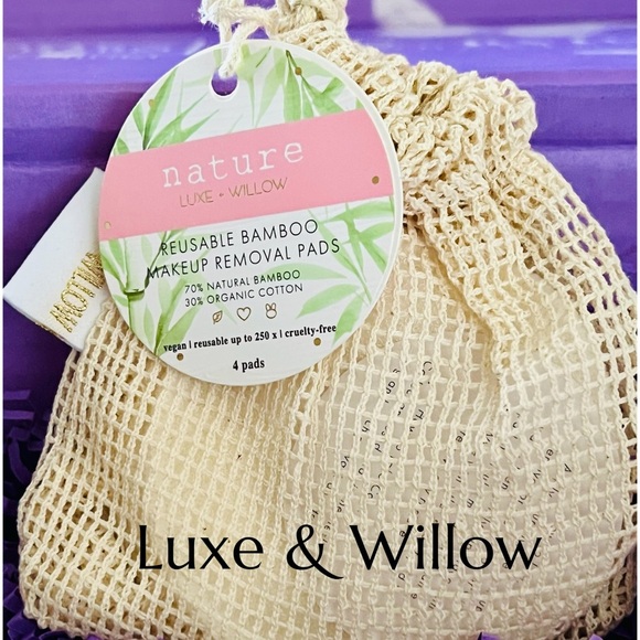 Nature by Luxe & Willow Reusable Bamboo Makeup Removal Pads - Picture 1 of 12
